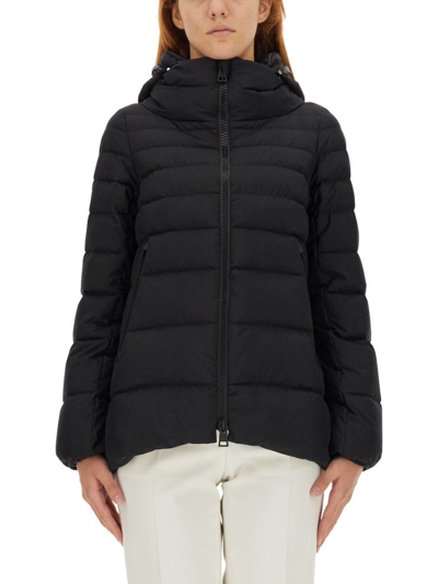 Herno Down Jacket With Zipper In Black
