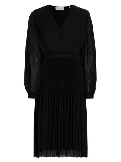 Elie Tahari Women's The Aniya Pleated Midi-dress In Noir