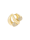 TABAYER WOMEN'S OERA 18K YELLOW GOLD & 1.17 TCW DIAMONDS SINGLE HUGGIE HOOP EARRING