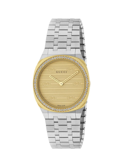 GUCCI WOMEN'S GUCCI 25H TWO-TONE GOLDTONE & STAINLESS STEEL WATCH