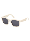 Adidas Originals Men's 52mm Square Sunglasses In Ivory Smoke