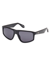 Adidas Originals Men's 55mm Rectangular Sunglasses In Black