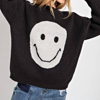 EASEL SMILEY FACE LOOSE FIT SWEATER