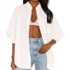 FREE PEOPLE COOL & CLEAN SOLID BUTTON DOWN SHIRT