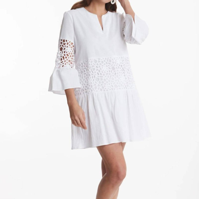 Tyler Boe Izzy Eyelet Topper Dress In White