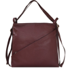 BRIX + BAILEY PLUM PREMIUM LEATHER CONVERTIBLE SHOULDER TOTE BACKPACK