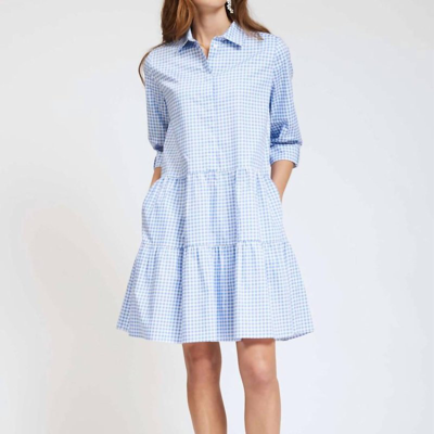 Tyler Boe Hannah Gingham Dress In Blue