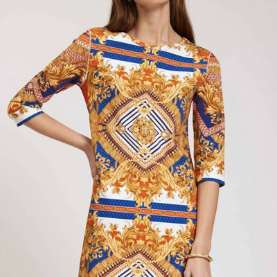 Tyler Boe Alexa Scarf Print Dress In Multi