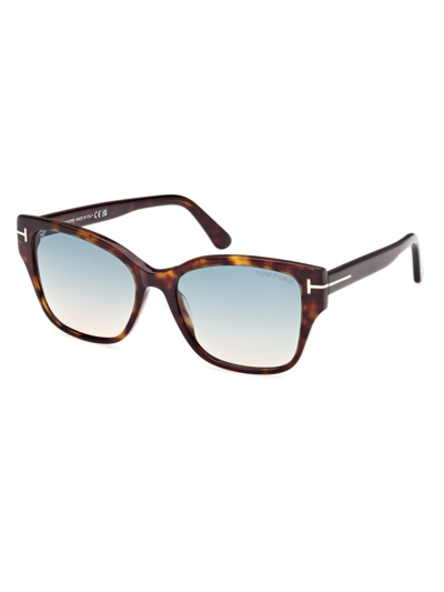 Tom Ford Elsa Acetate Butterfly Sunglasses In Brown