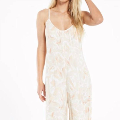 Z Supply Summerland Floral Jumpsuit In Sun Tan In Brown