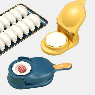 Vigor Efficient Dumpling Skin Maker Mould Home Manual Tool In Yellow