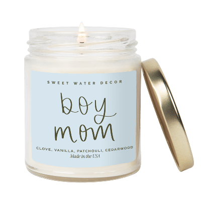 Sweet Water Decor Boy Mom Soy Candle In Blue