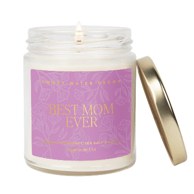 Sweet Water Decor Best Mom Ever Soy Candle In Purple