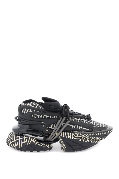 Balmain Unicorn Sneakers In Ivoire Noir (black)