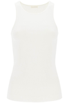 By Malene Birger Amani Ribbed Tank Top In Soft White (white)