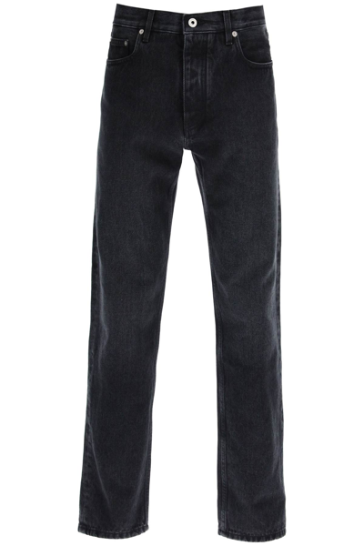 Off-white Regular Jeans With Tapered Cut In Black No Color (grey)