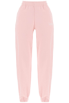 Versace 1978 Re-edition Brushed Cotton Sweatpants With Cuffs In Pink White (pink)
