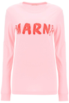 MARNI BRUSHED LOGO LONG-SLEEVED T-SHIRT