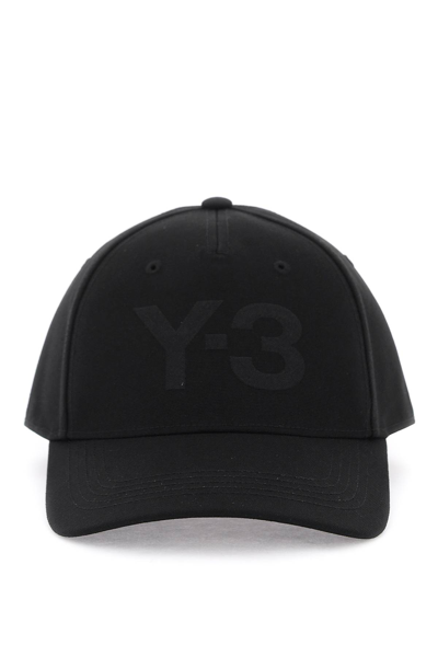 Y-3 Baseball Cap With Embroidered Logo In Black Black (black)