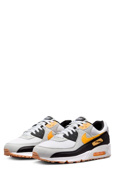 Nike Air Max 90 Sneaker In White/ Orange/ Photon Dust