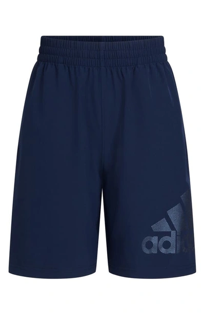 Adidas Originals Kids' Big Logo Woven Athletic Shorts In Collegiate Navy