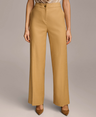 Donna Karan Women's Mid-rise Straight-leg Pants In Fawn