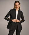 DONNA KARAN WOMEN'S BUTTON SLEEVE BLAZER