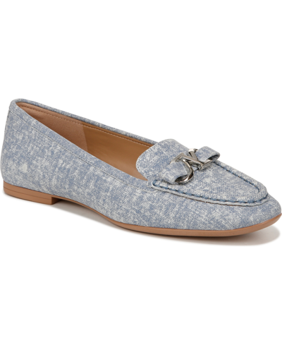 Naturalizer Layla Slip-on Bow Flats In Clear Sky Blue Suede