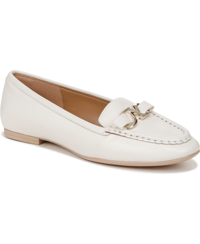 Naturalizer Layla Slip-on Bow Flats In Warm White,beige Leather