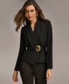 Donna Karan New York Shawl Collar Belted Blazer In Black