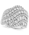 Macy's Diamond Swirl Cluster Statement Ring (2 Ct. T.w.) In 14k White Gold In White Gold