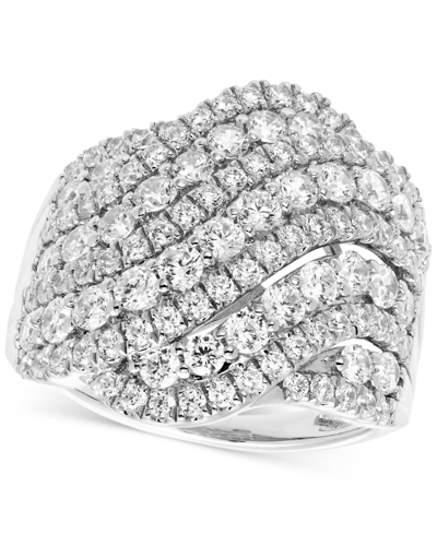 Macy's Diamond Swirl Cluster Statement Ring (2 Ct. T.w.) In 14k White Gold
