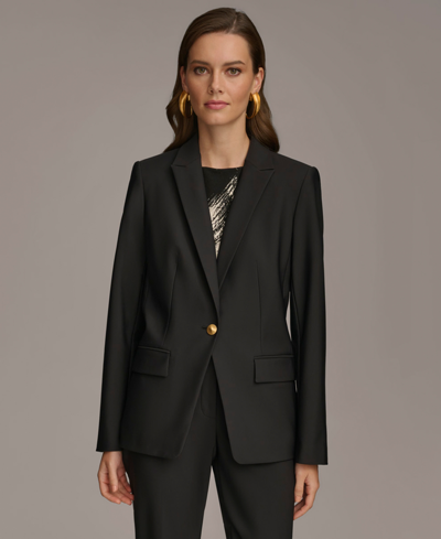 DONNA KARAN WOMEN'S ONE BUTTON BLAZER