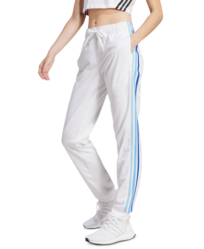 Adidas Originals Women's Essentials Warm-up Slim Tapered 3-stripes Track Pants, Xs-4x In White