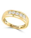 EFFY COLLECTION EFFY MEN'S DIAMOND RING (1/6 CT. T.W.) IN STERLING SILVER (ALSO AVAILABLE 14K GOLD-PLATED STERLING S