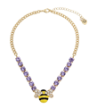 BETSEY JOHNSON FAUX STONE BEE PENDANT NECKLACE