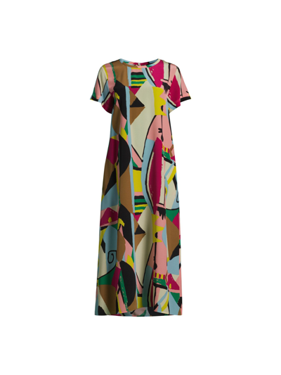 Weekend Max Mara Women's Orchis Geometric Print Midi Dress In Multi