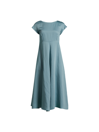 Weekend Max Mara Women's Viscose And Linen Satin Dress In Blue