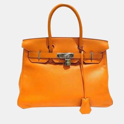 Pre-owned Hermes Birkin 30 Bag Handbag Ladies In Orange