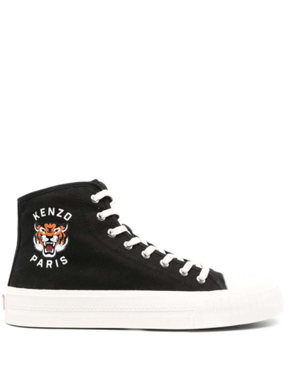 Kenzo Foxy High Top Sneakers In Black