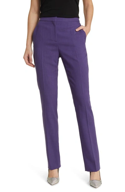Hugo Boss Temartha Pants In Mulberry Purple