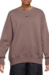Nike Women's  Sportswear Phoenix Fleece Oversized Crew-neck Sweatshirt In Purple