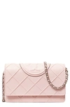 Tory Burch Women's Fleming Soft Lamb Leather Wallet In Pale Pink