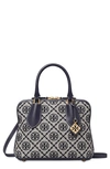 Tory Burch Mini T Monogram Jacquard Swing Crossbody Bag In Tory Navy