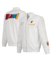 Jh Design Men's  White Miami Heat 2022/23 City Edition Full-zip Nylon Bomber Jacket In White