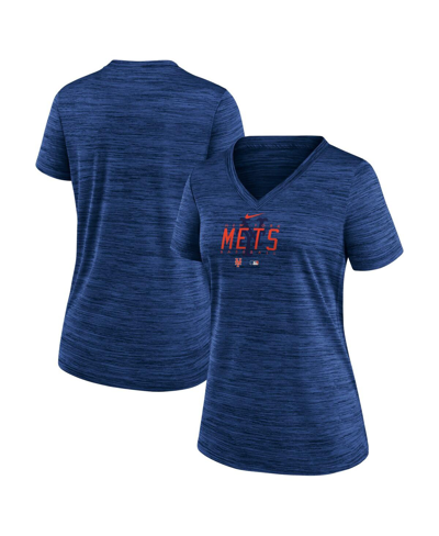 Nike Women's  Royal New York Mets Authentic Collection Velocity Practice Performance V-neck T-shirt