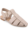 Shop Journee Collection Women's Cailinna Caged Flats In Taupe Faux Leather- Polyurethane