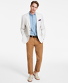 NAUTICA MEN'S MODERN-FIT STRETCH SOLID CRUSH WEAVE SPORT COAT