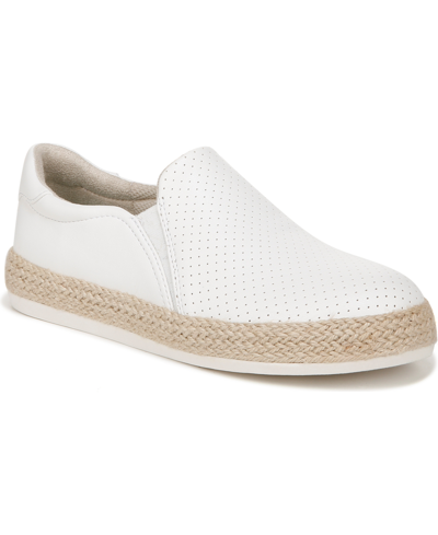 Dr. Scholl's Women's Madison-sun Slip-on Sneakers In White Faux Leather