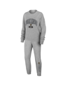 Wear By Erin Andrews Heather Gray Vegas Golden Knights Knit Long Sleeve Tri-blend T-shirt & Pants Sl In Heather Gray